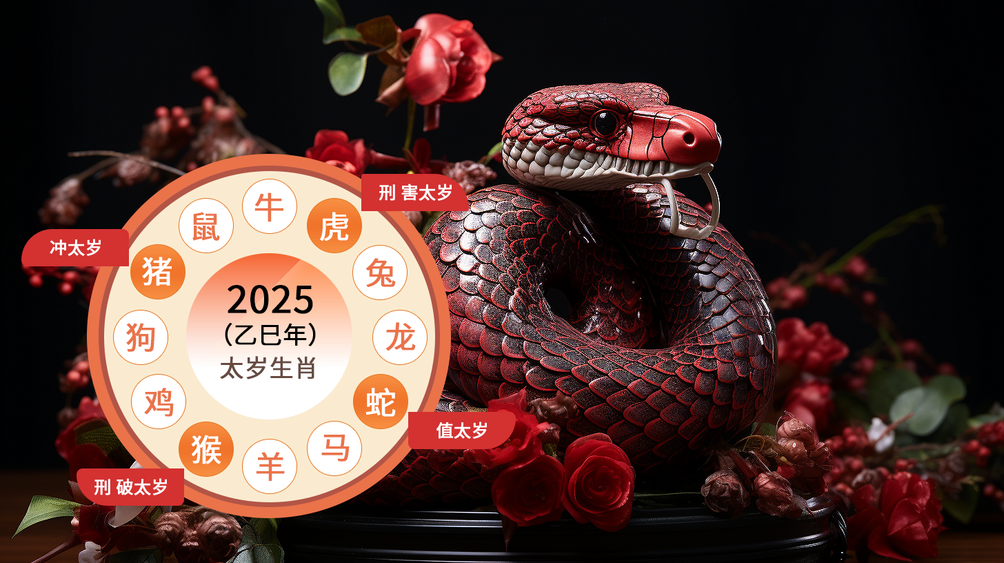 2025年乙巳年（蛇年）犯太岁生肖