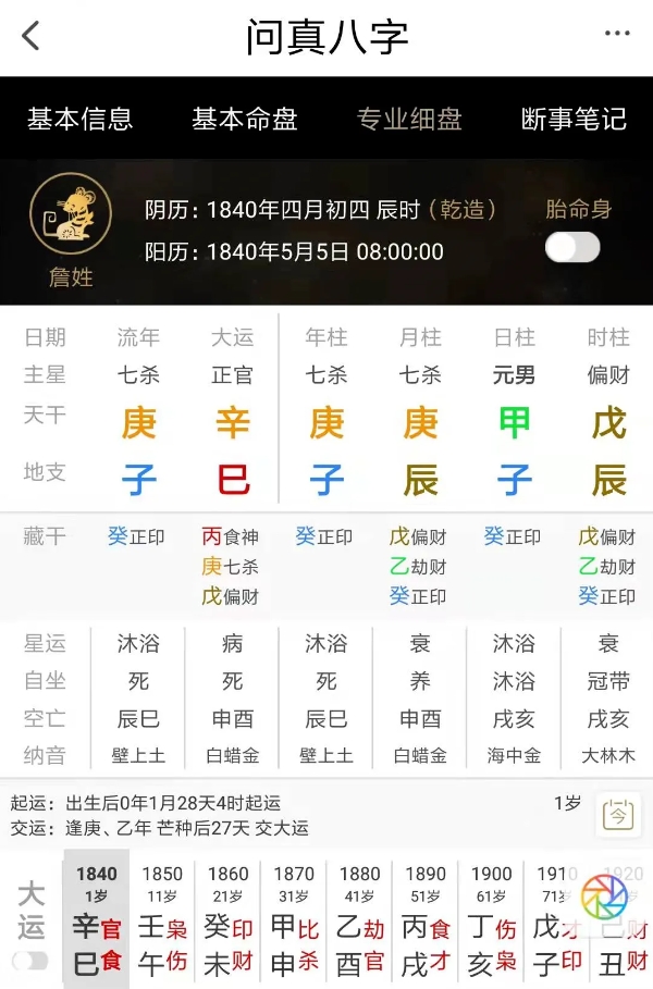 实战断八字之八大步骤